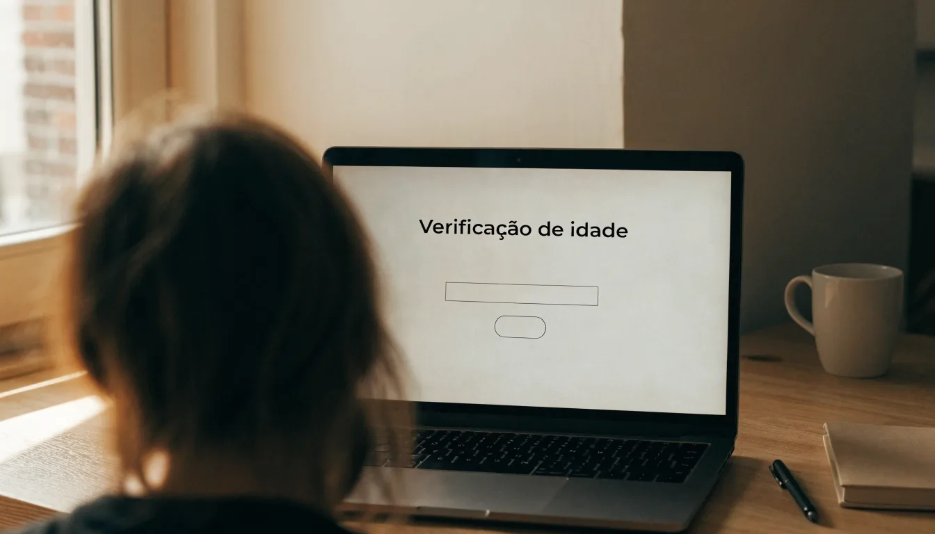 Uma folha de licença em papel com um selo vermelho, pousada numa secretária de madeira ao lado de uma caneta