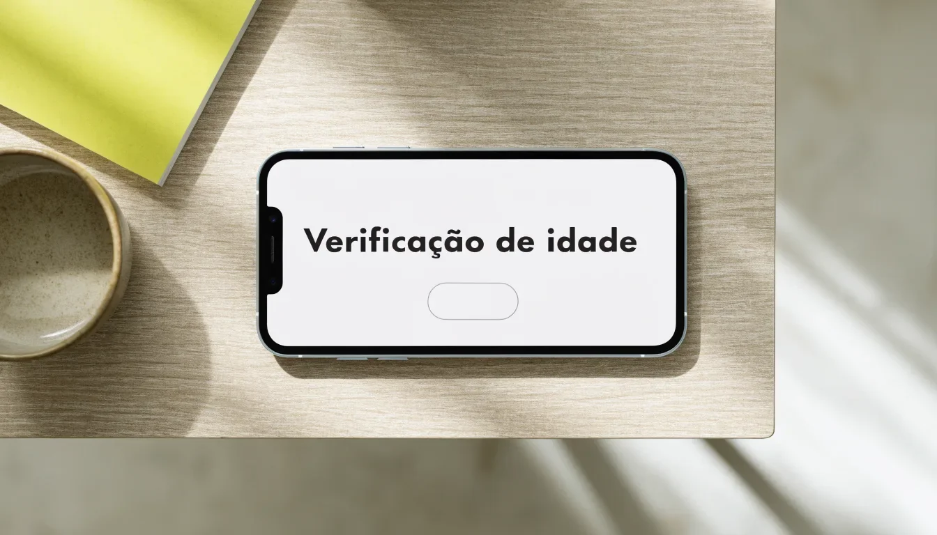 Uma folha de licença em papel com um selo vermelho, pousada numa secretária de madeira ao lado de uma caneta