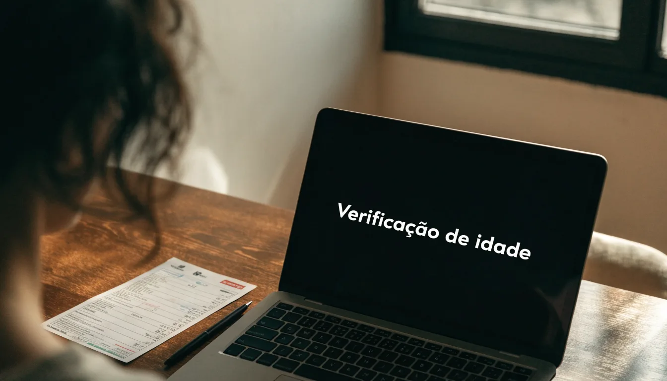 Uma folha de licença em papel com um selo vermelho, pousada numa secretária de madeira ao lado de uma caneta