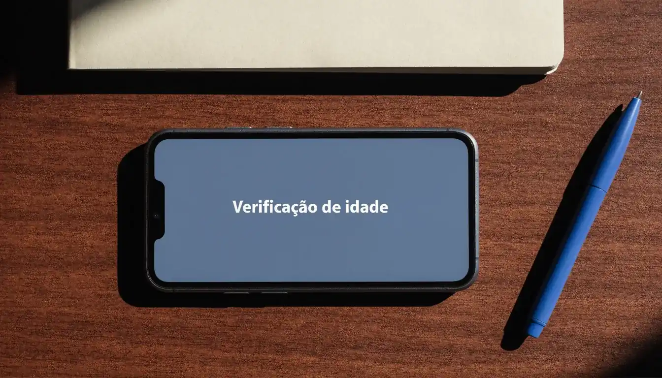 Uma folha de licença em papel com um selo vermelho, pousada numa secretária de madeira ao lado de uma caneta